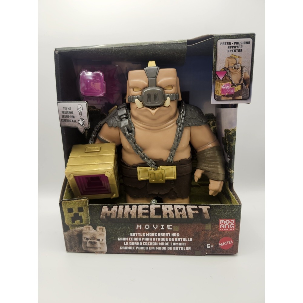 Minecraft Movie Battle Mode Great Hog Action Figure Mattel Mojang BRAND NEW